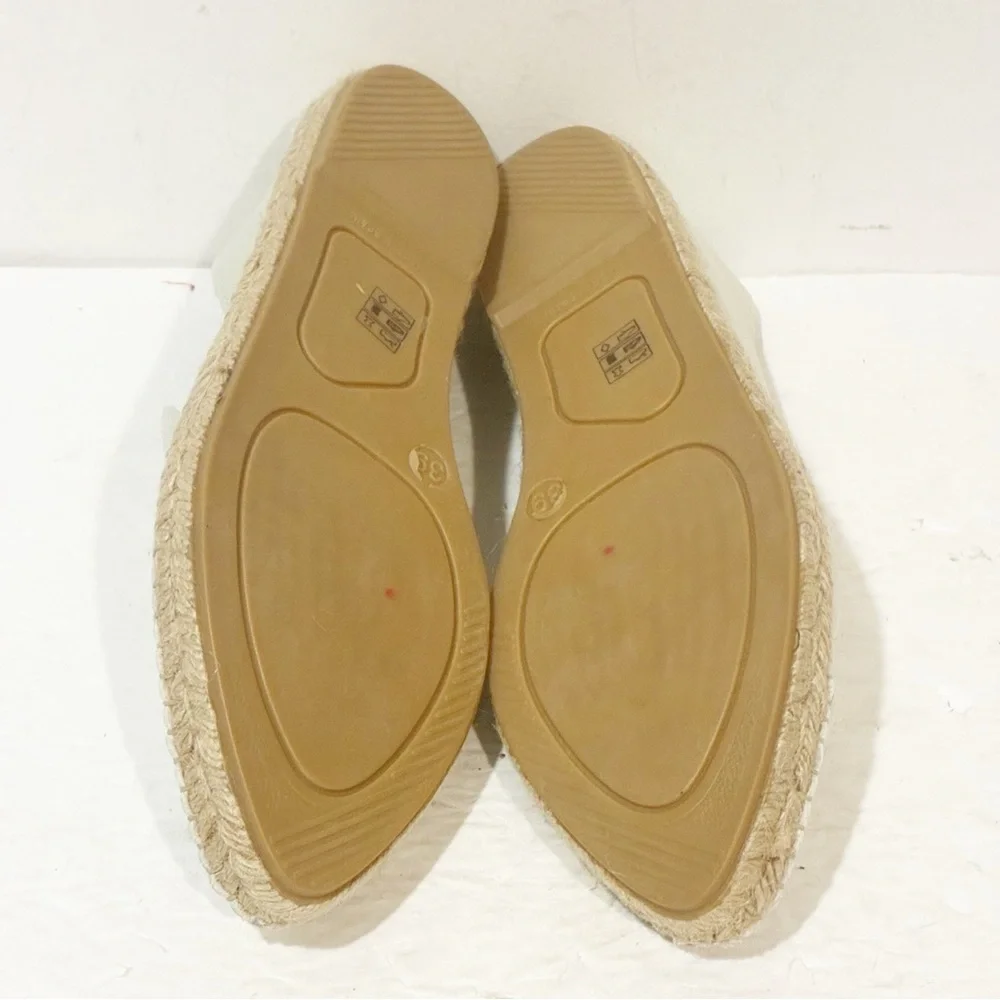 FREE PEOPLE Size 9 White‎ LAUREL CANYON ESPADRILLE SLIP ONS Shoes